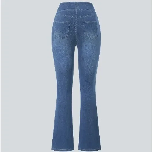 641 | NWT Halara Flex High Waist Flare Leg Stretch Denim Blue Womens S - Image 2