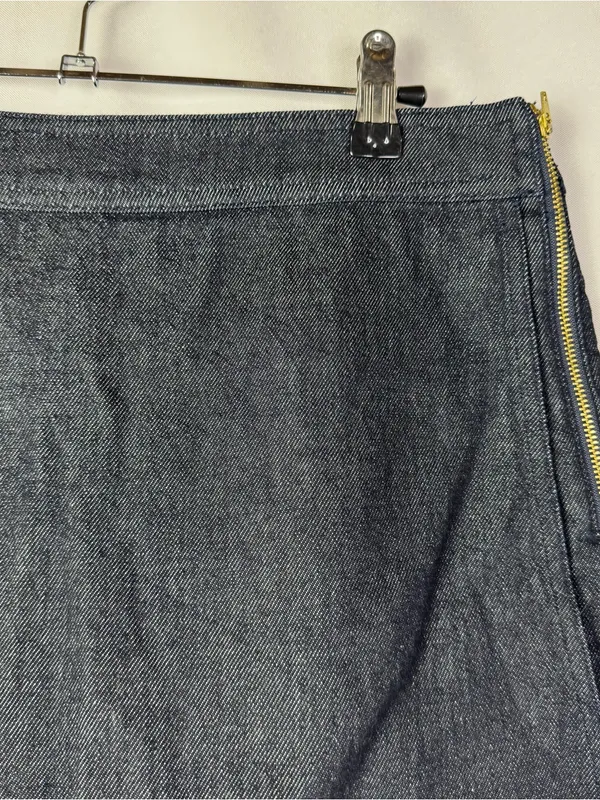 J. Crew Dark Indigo Blue Wash Wrap Mini Denim Skort 6 - Image 5