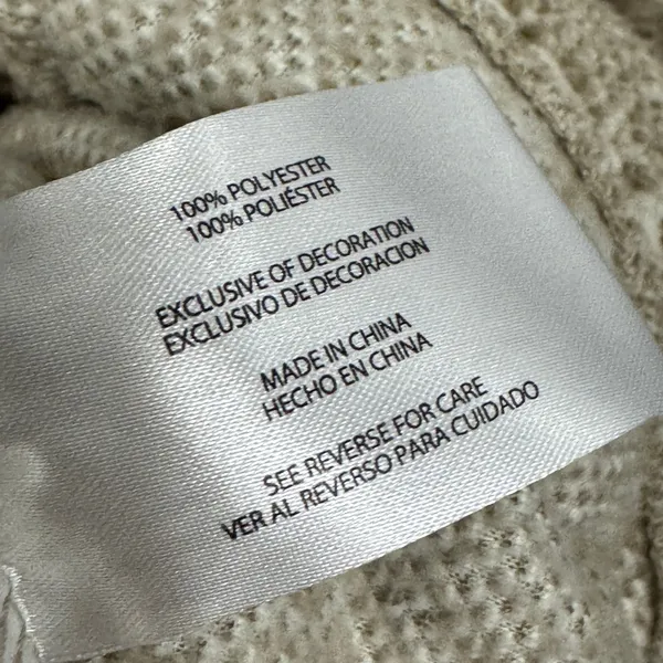 Eddie Bauer Tan Fleece Full Zip Vest Mock Neck Oatmeal Medium Fall Contemporary - Image 7