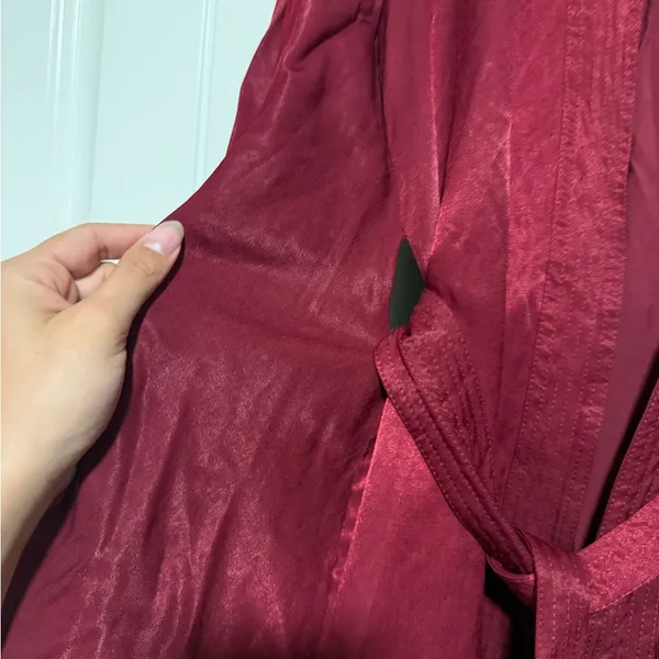 Runaway the Label Deep Red Kimono wrap Top - Image 3