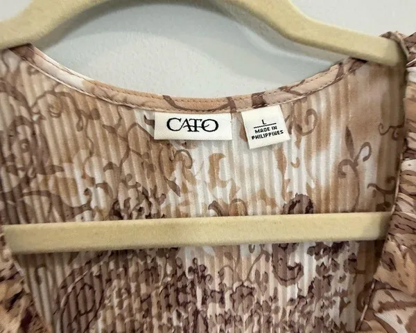 Y2K inspired Cato Floral Sheer Ruffle Paisley Blouse Size Large - Image 4