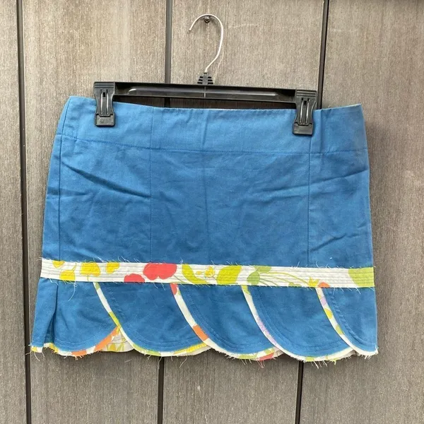 preloved Anthropologie‎ Mini Skirt Blue - Image 9