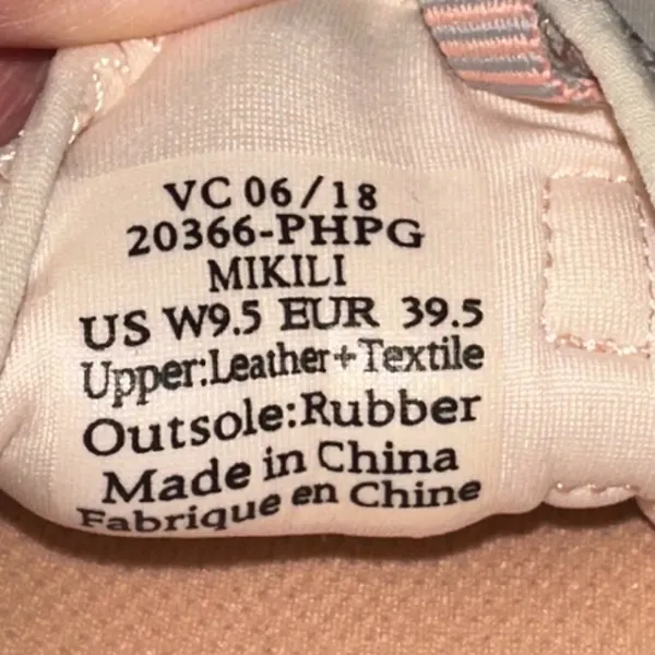 Women's OLUKAI Miki Li Sneaker Pearl Blush/Pale‎ Grey Size 9.5 Water Beach Boat - Image 7