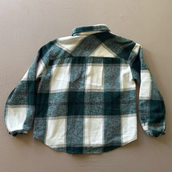 Plaid Flannel Shacket Green Size M - Image 5