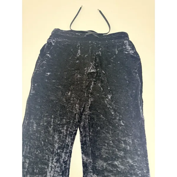 Lululemon Pants Womens 6 Black Velvet Joggers Elastic Waist Pockets Lounge - Image 10