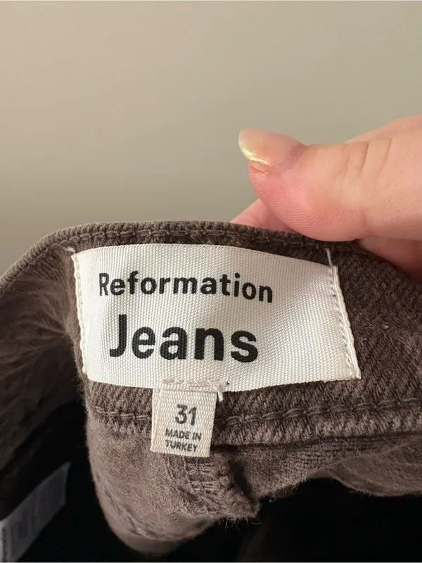 Reformation Jeans Tazz Maxi Brown Denim Skirt Size 31 - Image 4