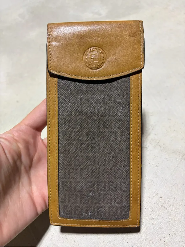 Fendi Brown Monogram sunglasses case Pouch - Image 2