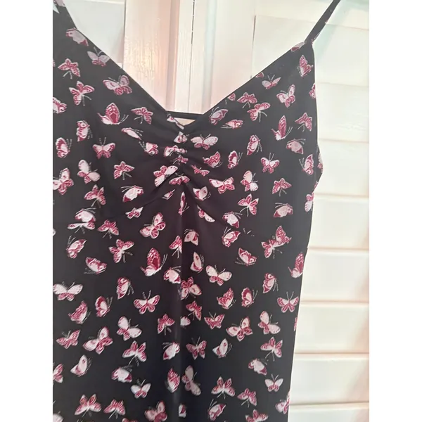 Ultra‎ Flirt Black Butterfly Pattern Mesh Dress Medium - Image 3