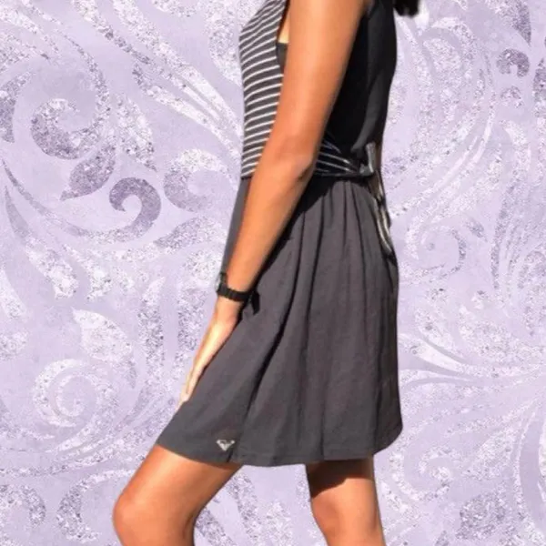 Roxy Little black dress with white stripes - Image 4