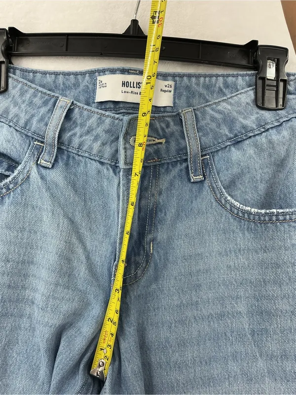 Hollister Light Blue Wide-Leg Jeans 1039 - Image 4