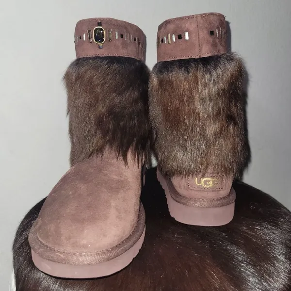 UGG Vilet Pinecone Shearling Sheepskin Cuff Maylin Women's Size 7 - Image 2