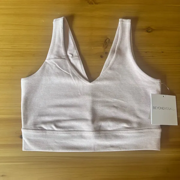Beyond Yoga Blush Longline Sports Bra Top - Image 2