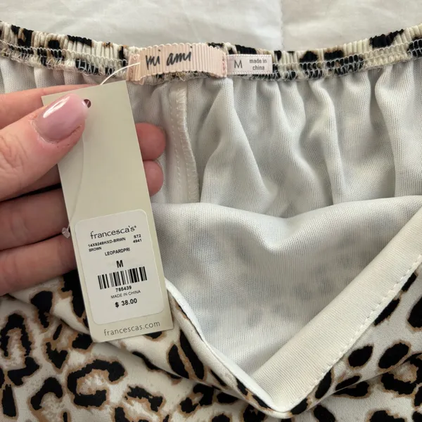 Cheetah Print Mini Skirt Size M - Image 2