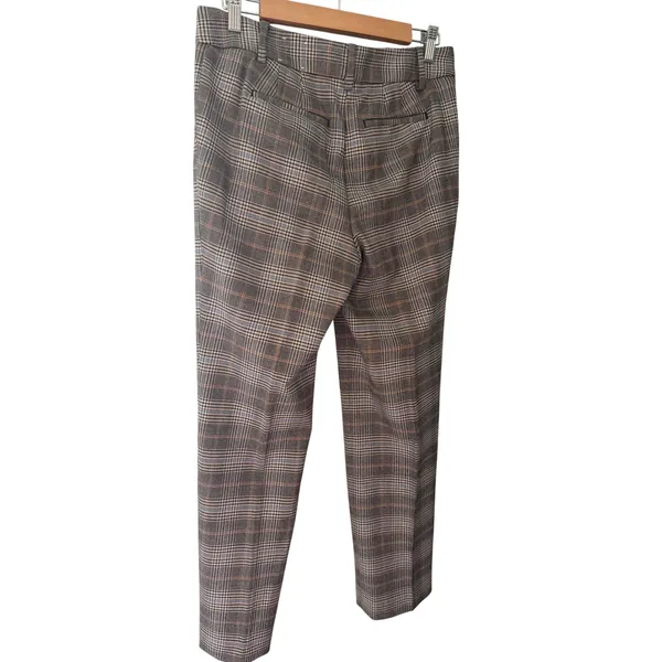 Talbots Southampton Pant 6P Plaid Straight Leg Trousers Petite Brown Blue Preppy - Image 6