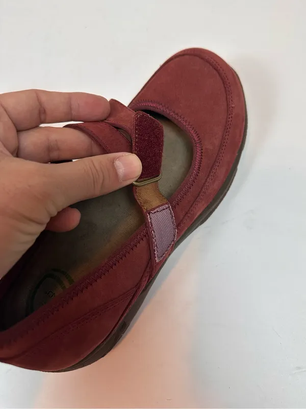 Dansko Red Suede Leather Mary Jane Comfort Shoes EU 37 US 6.5-7 - Image 10