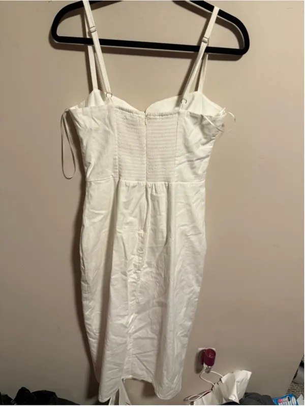 Reformation Alfred Bodice White Bridal Dress- Size 10 - Image 5