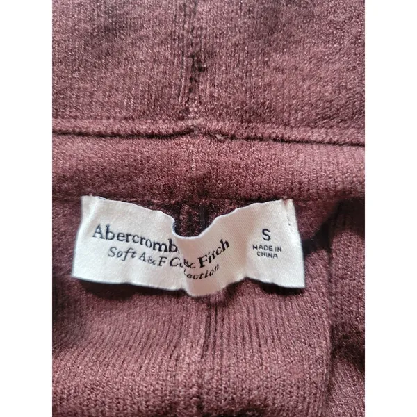Abercrombie & Fitch Soft A&F Collection Maroon Jogger Sweatpants Women’s Size S - Image 5