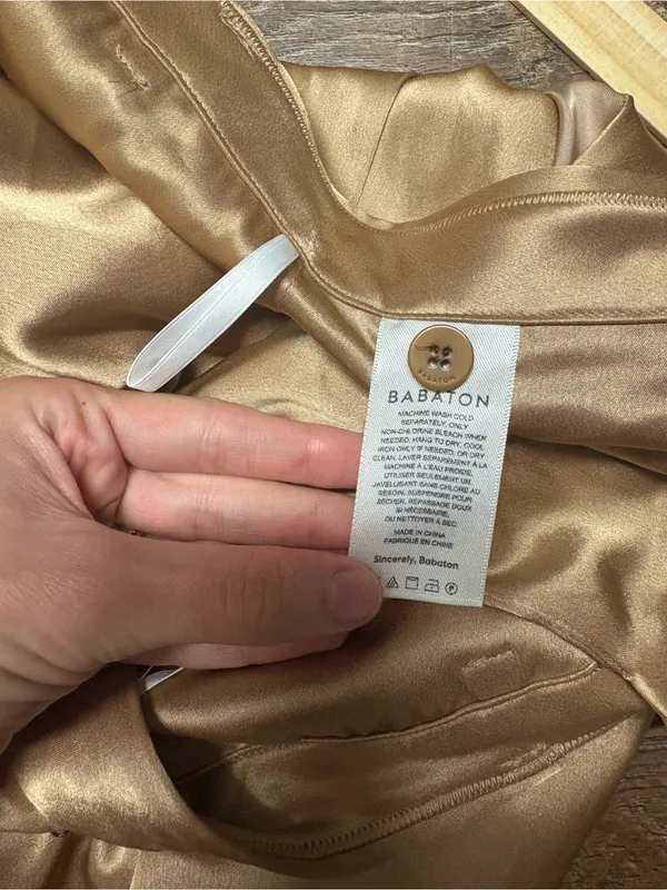 Babaton Aritzia Refined Satin Cargo Trouser Pants Size 14 - Image 6