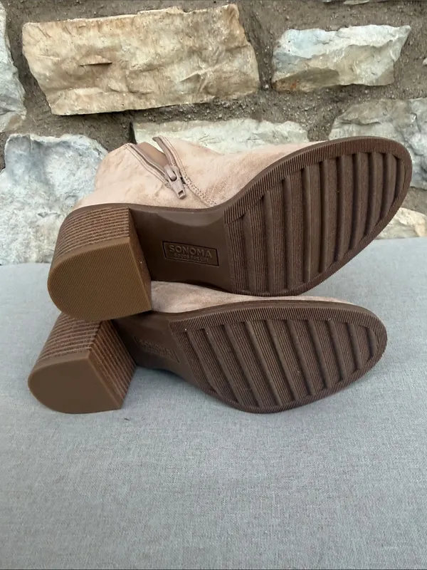 Sonoma Light Brown Suede Ankle Boots size 6.5 NWOT - Image 12