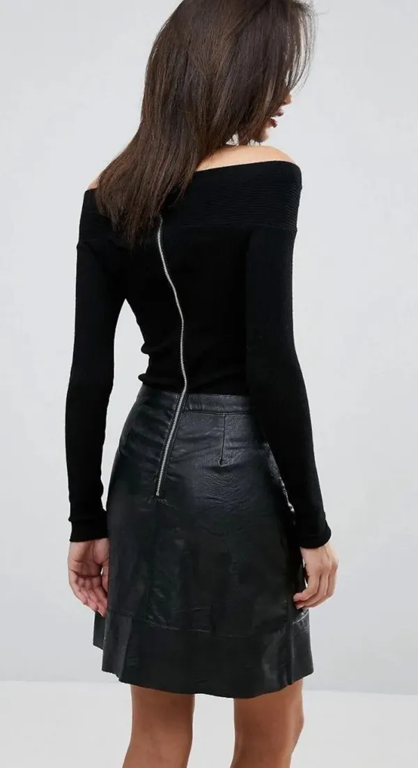 Lipsy 2 In 1 Dress With Faux Leather Skirt (Size 0) - Image 2