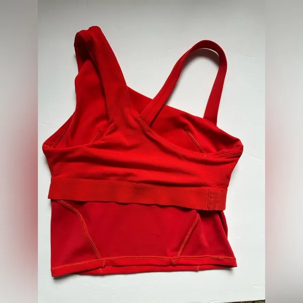 Lululemon Women's Everlux Asymmetrical Tennis Tank Top red Sz‎ 0 - Image 8