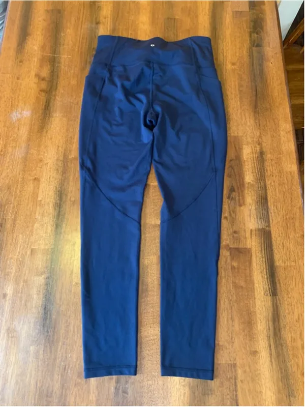 Xersion Leggings Large Navy Blue Full Length High Rise - Image 5