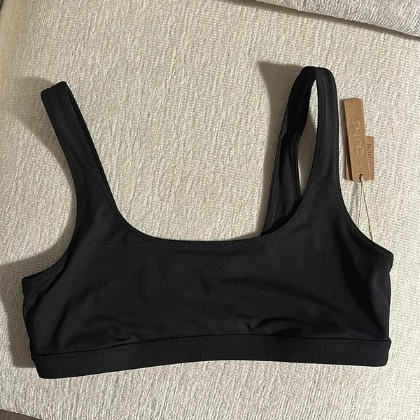 NWT SKIMS Signature Swim Top Onyx size L - Image 5