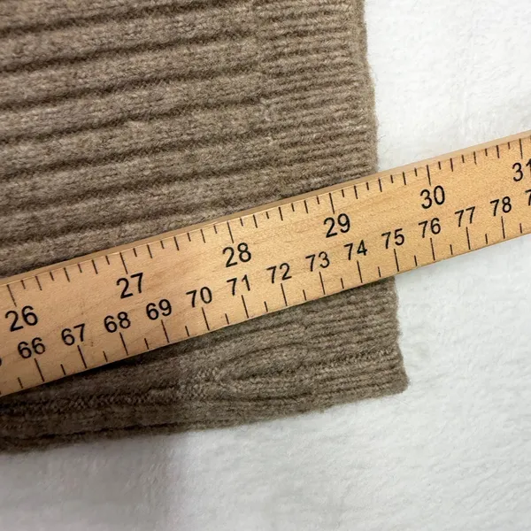 Abercrombie XXL Knit Pants Kathleen Post Ribbed Wide Leg Tan High Rise Cozy NEW - Image 14