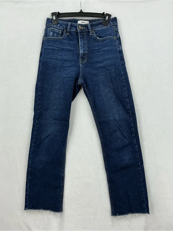Navy Women's Straight Leg Jeans Blue Size 27 - Image 2