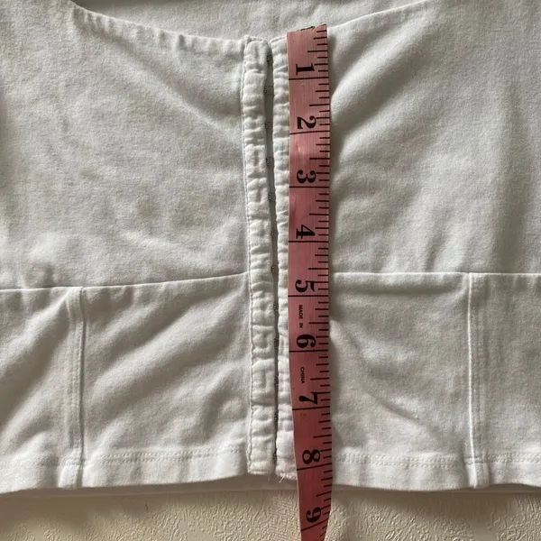 Abercrombie & Fitch White Crop Top Hook & Eye Front Soft A&F Collection Fitted T - Image 7