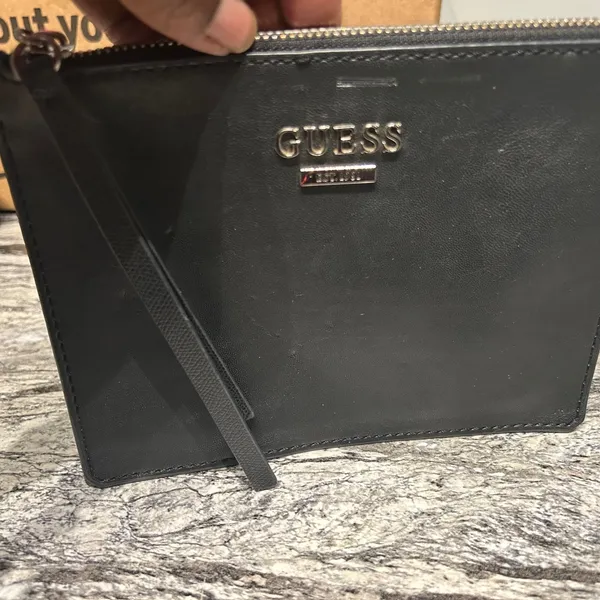 GUESS Black Leather Pouch - Image 2