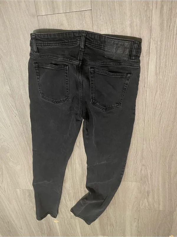 Mango Women's Straight Leg Jeans in Washed Black - Image 3