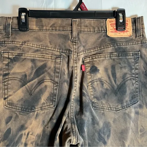 Levi’s 550‎ Black Acid Wash Mom Jeans Size 14 L High Waist Y2K Grunge 90s Rust - Image 4