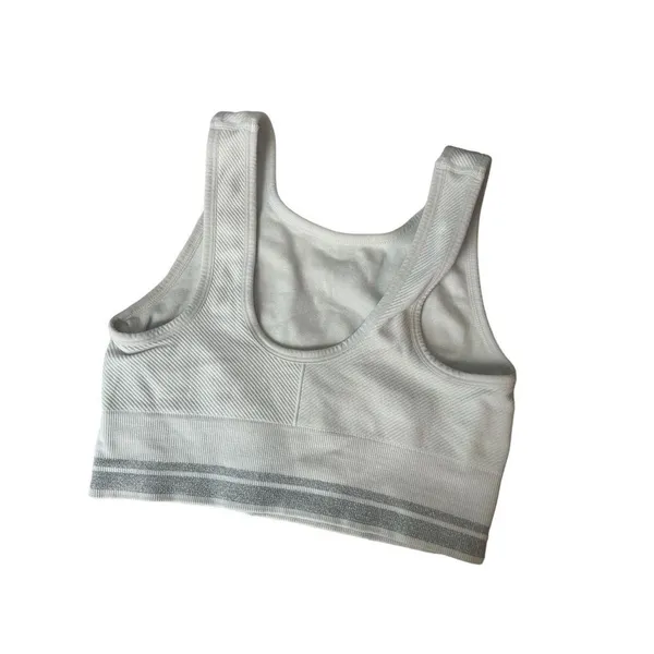 New Balance white sports bra size small preworn - Image 3