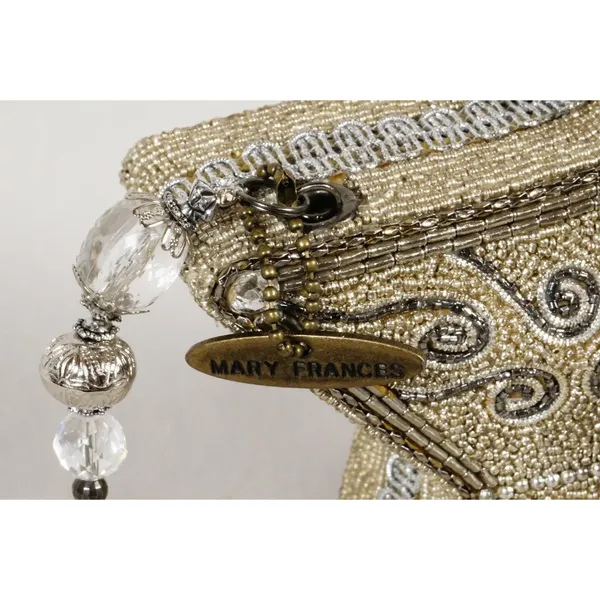 RARE Mary Frances Super Star Silver Gold Beaded Holiday Purse Handbag NEW!! - Image 5