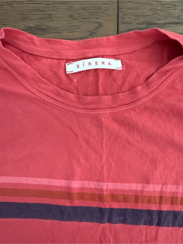 XiRENA Red Tee Shirt with Stripes Blue - Image 2