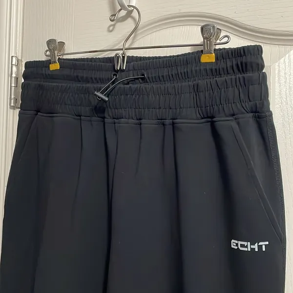 ECHT Black Double Band Storm Joggers Athleisure Loungewear Gym Cozycore - Image 4