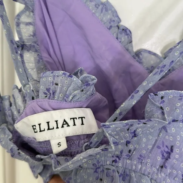 Elliatt Victorian lilac floral ruffle maxi dress - Image 7