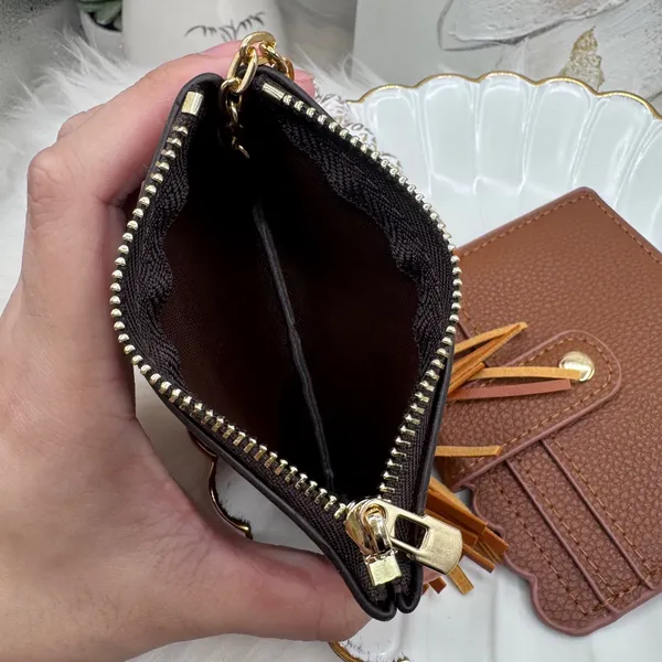 Mama Double Joy Wallet Wristlet Style D Brown - Image 4