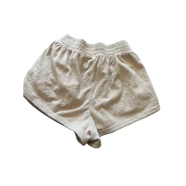 Offline by Aerie Beige Smiley‎ Face Terry Cloth Lounge Shorts XS - Image 2