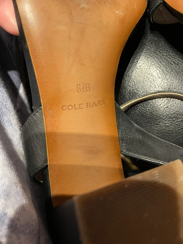 Cole Haan Josie Leather Ankle Strap Chunky Block Heeled Kitten Sandals - Image 9