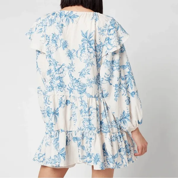 Sunbaked Swing Dress in Light Pink & Blue - Image 5