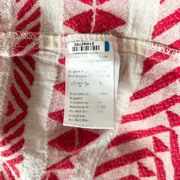 Devotion Twins Ella Red White Embroidered Jacquard Tiered Mini Dress XS - Image 6