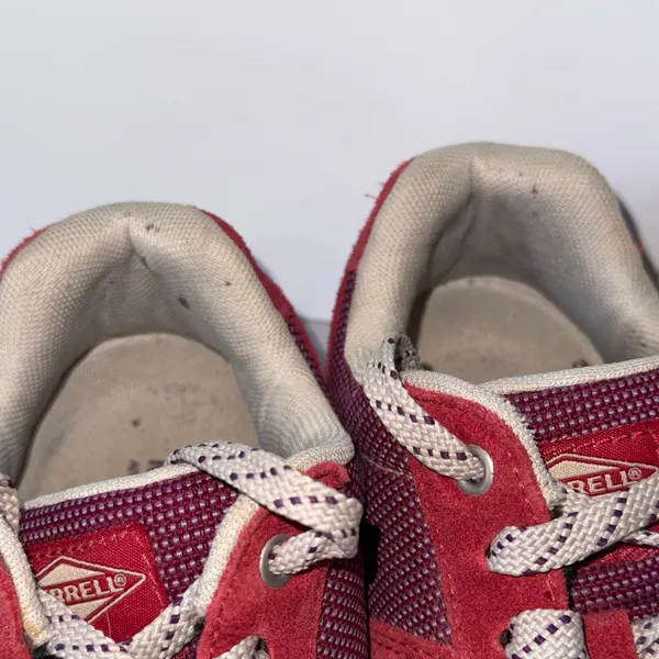 Merrell Solo Origin Sneakers Women 8 Red Suede Granola Mesh Hiking Trail Running - Image 9