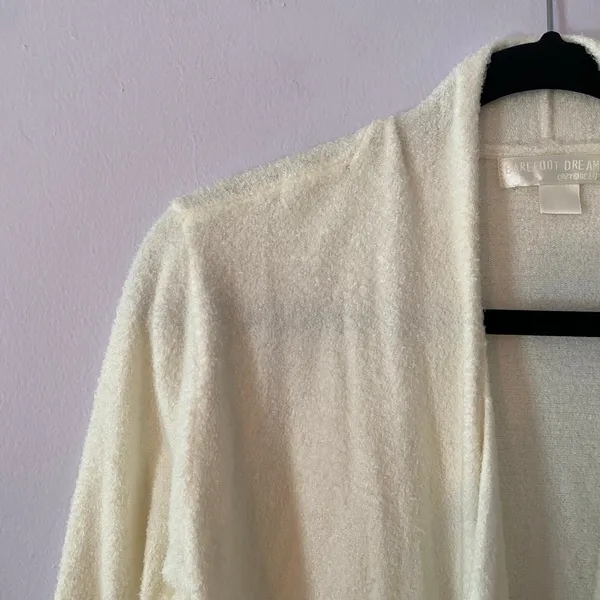 Barefoot Dreams Cozychic Lite White Gray Ombre Cardigan Sweater Small / Medium - Image 3
