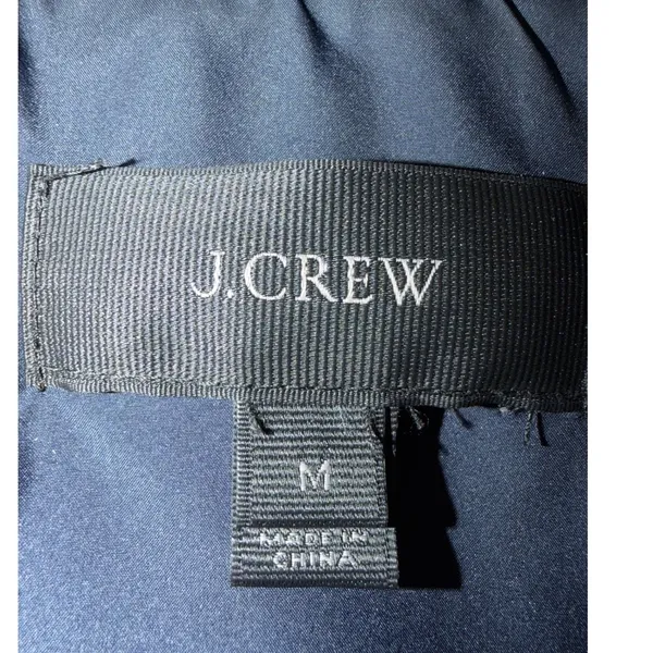 J Crew‎ Quilted Puffer Vest Excursion Medium Navy White Buffalo Check Gilet - Image 3