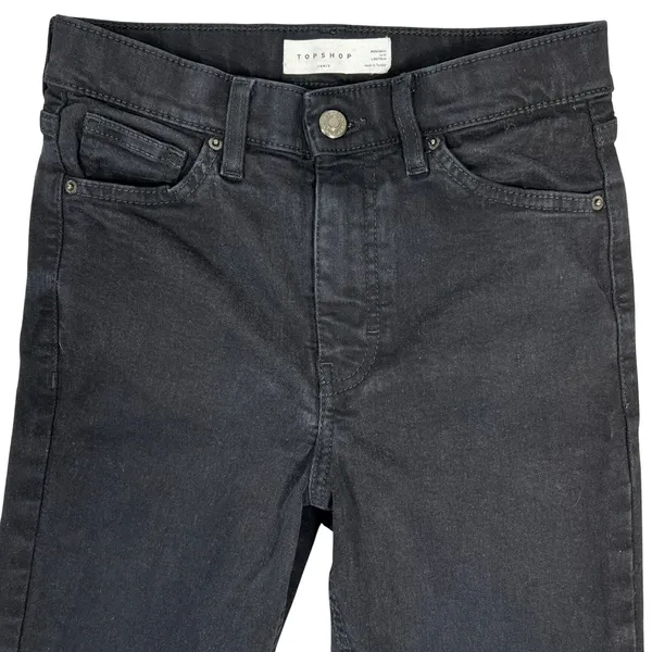 Topshop Jamie Skinny Ankle Jeans‎ 26 Black Mid-Rise Stretch Denim Emo Goth Pants - Image 5