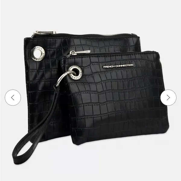 FRENCH CONNECTION Dale Croc DoubleSlim Pouches‎ Wristlet NWT Zippered $48 MSRP - Image 4