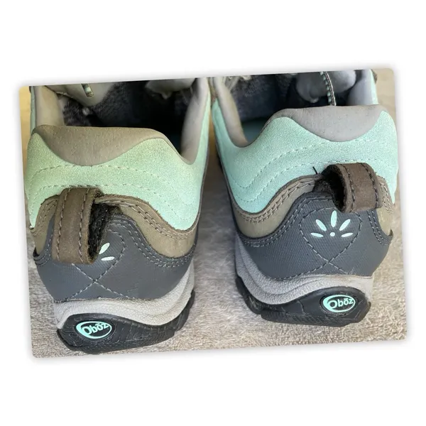 Oboz Sawtooth Low Waterproof Hiking Trail Shoes Womens US 9 Gray Green - Image 4