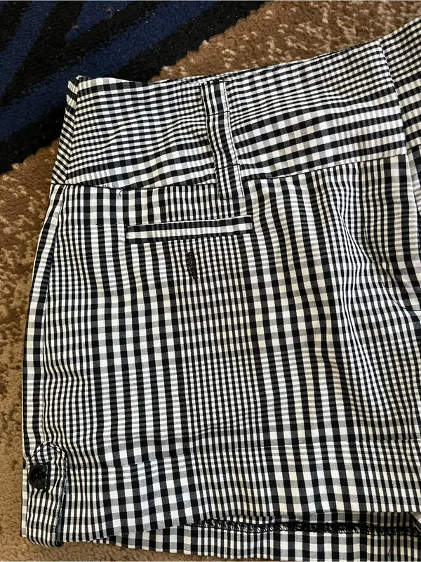Dots Black & White Gingham Bermuda Shorts Size undefined - Image 2